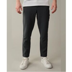 Mens &Collar Pants Charcoal Grey Slim Straight Side Zip Pocket 32x27